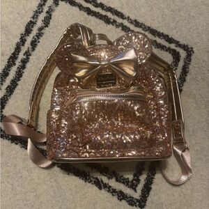 Loungefly Rose Gold Sequin Backpack